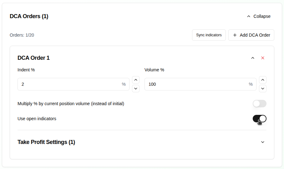 Использование индикаторов для DCA